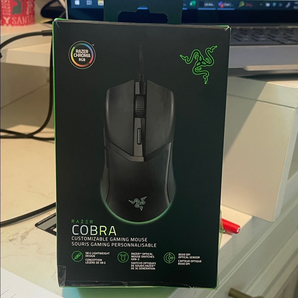Razer Cobra Black Gaming Mouse with RGB Lighting